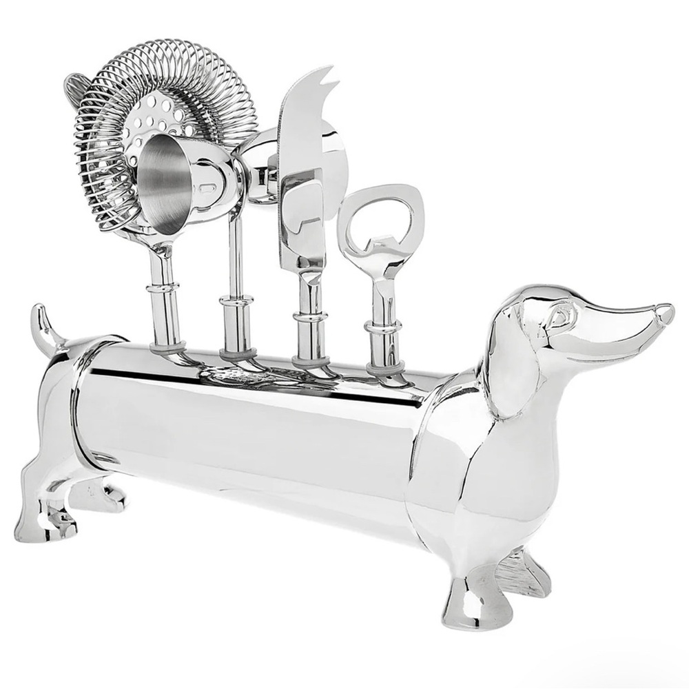 New in Box: 5-piece Dachshund Bar Tool Set